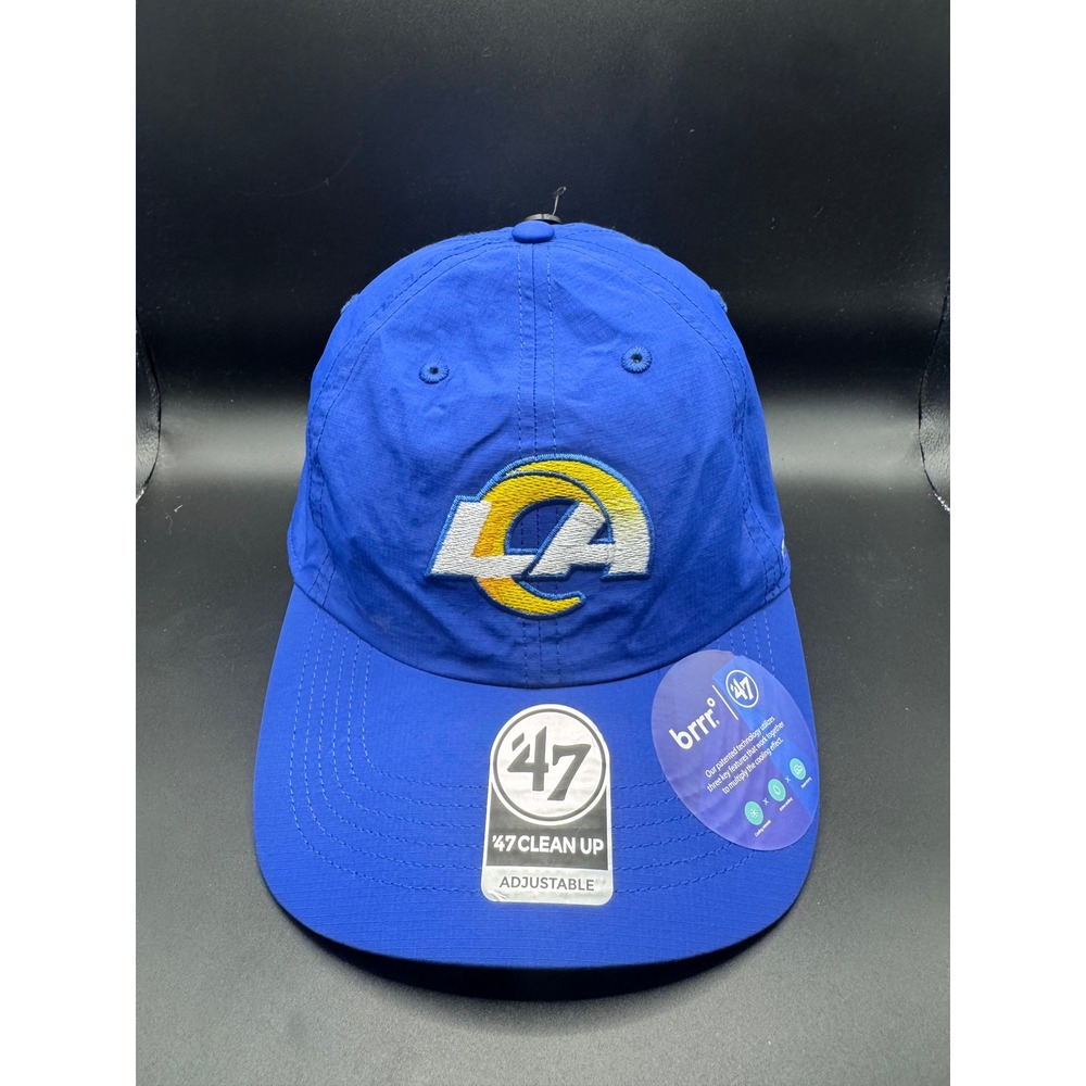 47‎ Brand Los Angeles Rams Clean Up Hat Blue Brrr Cooling Adjustable NFL Cap